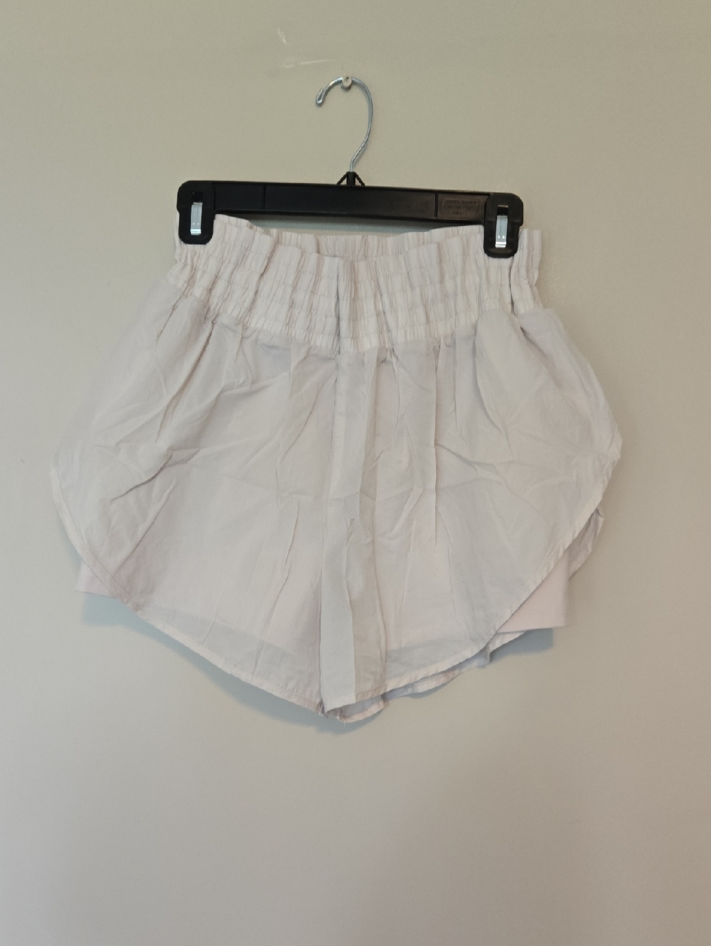 All in Motion Light Cream Smocked Waist Athletic Shorts